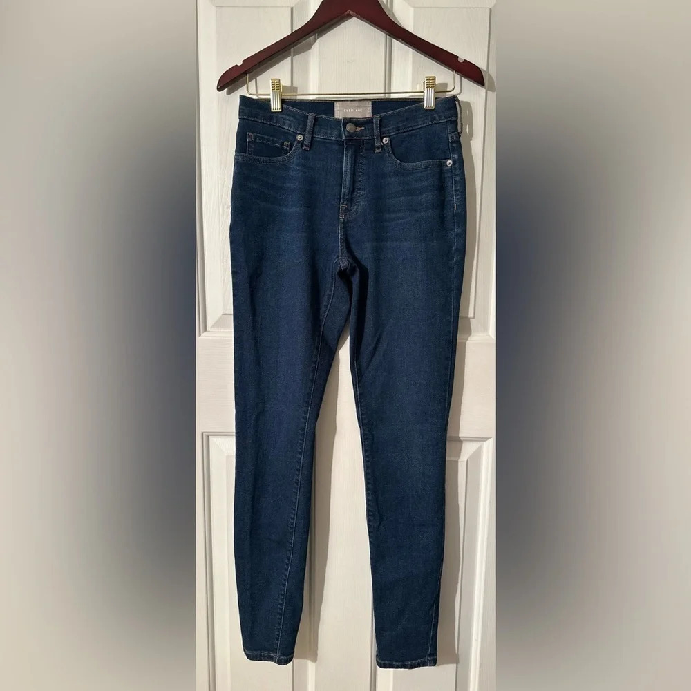 EVERLANE 27 Tall Mid Rise Vivid Blue Wash Jeans